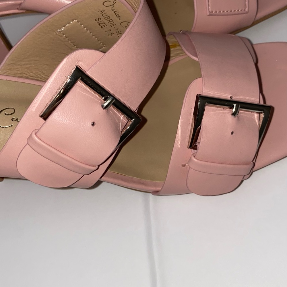 Pink Women's Sandals with Buckle Detail - Picture 6 of 8